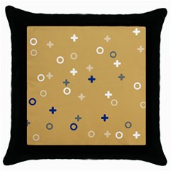 Cross Circles White Circles Throw Pillow Case (black) by Grandong