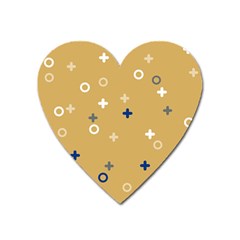 Cross Circles White Circles Heart Magnet by Grandong