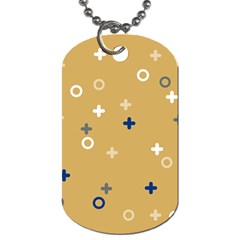 Cross Circles White Circles Dog Tag (one Side) by Grandong