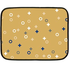 Cross Circles White Circles Fleece Blanket (mini) by Grandong