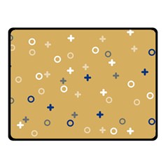 Cross Circles White Circles Two Sides Fleece Blanket (small) by Grandong