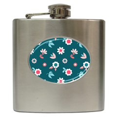 Cute Flowers Seamless Model Spring Hip Flask (6 Oz) by Grandong