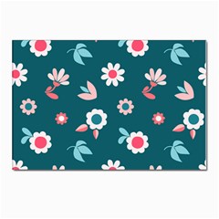 Cute Flowers Seamless Model Spring Postcards 5  X 7  (pkg Of 10) by Grandong