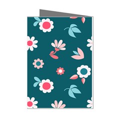 Cute Flowers Seamless Model Spring Mini Greeting Cards (pkg Of 8) by Grandong