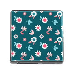 Cute Flowers Seamless Model Spring Memory Card Reader (square 5 Slot) by Grandong