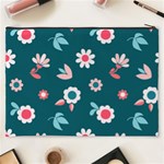 Cute Flowers Seamless Model Spring Cosmetic Bag (XXXL) Back