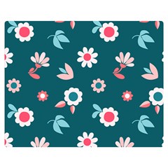 Cute Flowers Seamless Model Spring Two Sides Premium Plush Fleece Blanket (medium) by Grandong