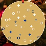 Cross Circles White Circles UV Print Acrylic Ornament Round Front