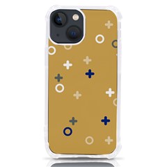 Cross Circles White Circles Iphone 13 Mini Tpu Uv Print Case by Grandong