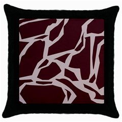 Cracked Pattern Boho Art Design Throw Pillow Case (black) by Grandong