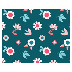 Cute Flowers Seamless Model Spring Premium Plush Fleece Blanket (medium) by Grandong