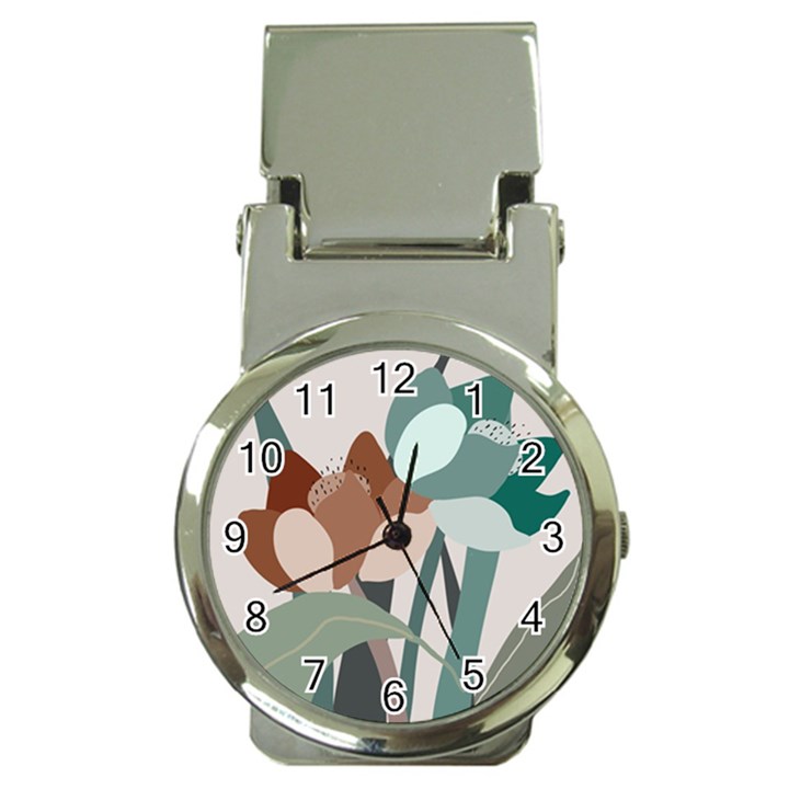 Flowers Plants Leaves Foliage Money Clip Watches