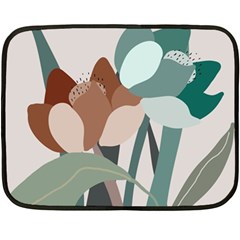 Flowers Plants Leaves Foliage Two Sides Fleece Blanket (mini) by Grandong