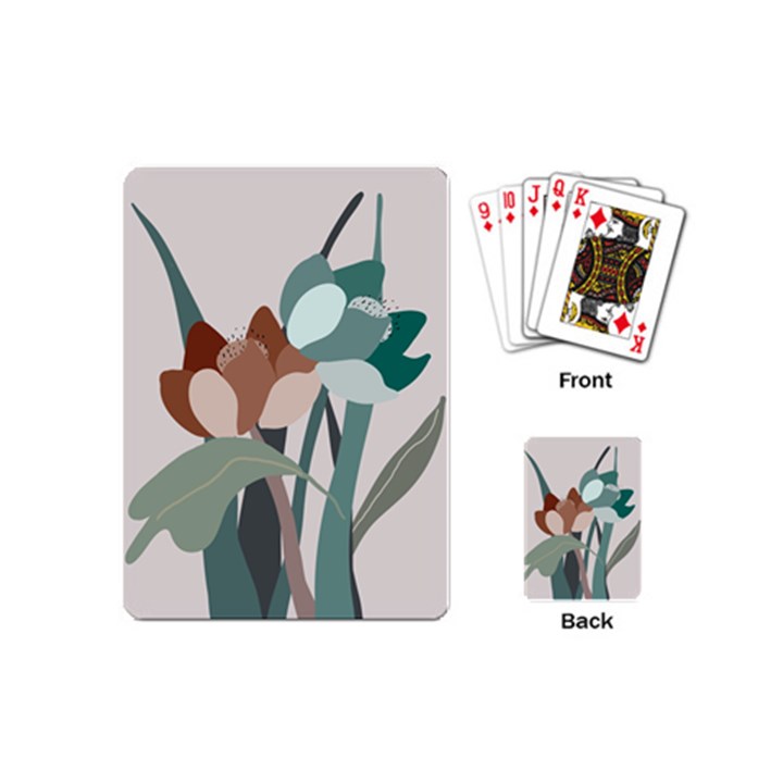 Flowers Plants Leaves Foliage Playing Cards Single Design (Mini)