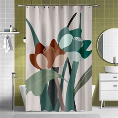 Flowers Plants Leaves Foliage Shower Curtain 48  X 72  (small)  by Grandong