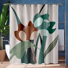 Flowers Plants Leaves Foliage Shower Curtain 60  X 72  (medium)  by Grandong