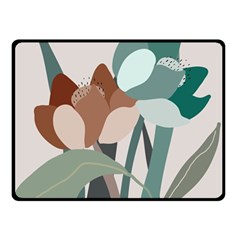 Flowers Plants Leaves Foliage Two Sides Fleece Blanket (small) by Grandong