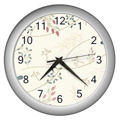 Background Pattern Template Texture Wall Clock (silver) by Grandong