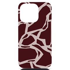 Cracked Pattern Boho Art Design Iphone 14 Pro Black Uv Print Case by Grandong