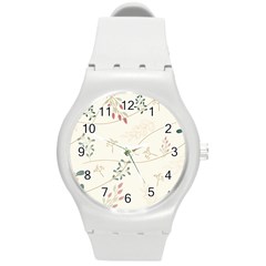 Background Pattern Template Texture Round Plastic Sport Watch (m) by Grandong