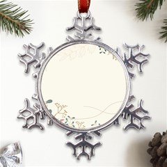 Background Pattern Template Texture Nature Metal Large Snowflake Ornament by Grandong