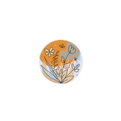 Doodle Flower Floral Abstract 1  Mini Magnets by Grandong