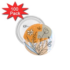 Doodle Flower Floral Abstract 1 75  Buttons (100 Pack)  by Grandong