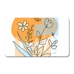 Doodle Flower Floral Abstract Magnet (Rectangular) Front