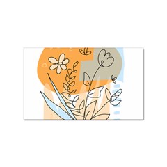 Doodle Flower Floral Abstract Sticker Rectangular (10 Pack) by Grandong