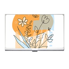 Doodle Flower Floral Abstract Business Card Holder by Grandong