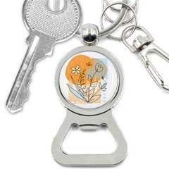 Doodle Flower Floral Abstract Bottle Opener Key Chain by Grandong