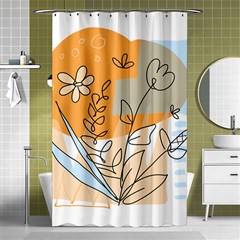 Doodle Flower Floral Abstract Shower Curtain 48  X 72  (small)  by Grandong