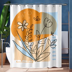 Doodle Flower Floral Abstract Shower Curtain 60  X 72  (medium)  by Grandong