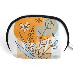 Doodle Flower Floral Abstract Accessory Pouch (medium) by Grandong