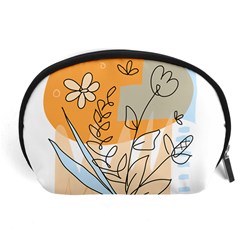 Doodle Flower Floral Abstract Accessory Pouch (large) by Grandong