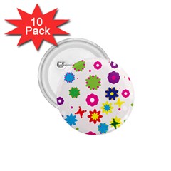 Floral Colorful Background 1 75  Buttons (10 Pack) by Grandong