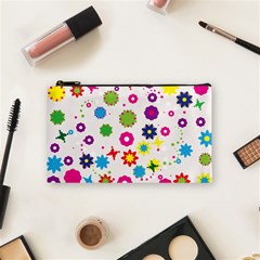 Floral Colorful Background Cosmetic Bag (small) by Grandong