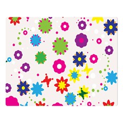 Floral Colorful Background Two Sides Premium Plush Fleece Blanket (large) by Grandong