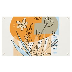 Doodle Flower Floral Abstract Banner And Sign 7  X 4  by Grandong