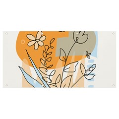 Doodle Flower Floral Abstract Banner And Sign 8  X 4  by Grandong