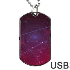 Art Pattern Design Wallpaper Dog Tag Usb Flash (one Side) by Grandong