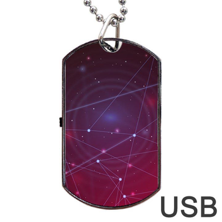 Art Pattern Design Wallpaper Dog Tag USB Flash (One Side)