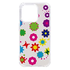 Floral Colorful Background Iphone 14 Pro Tpu Uv Print Case