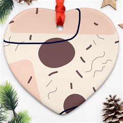 Sky Clouds Stars Starry Cloudy Ornament (heart) by Grandong