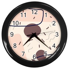 Red Brochure Flyer Poster Music Wall Clock (black) by Grandong