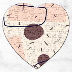 Red Brochure Flyer Poster Music Jigsaw Puzzle (heart) by Grandong