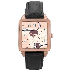 Red Brochure Flyer Poster Music Rose Gold Leather Watch  by Grandong