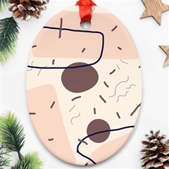 Stars Clouds Border Frame Ornament (oval)