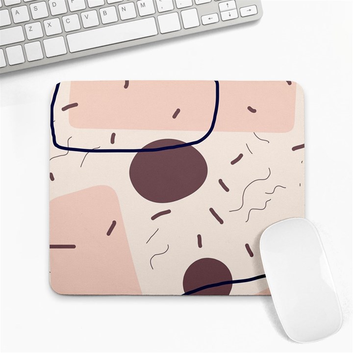 Doodles Abstract Boho Art Large Mousepad