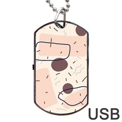 Doodles Abstract Boho Art Dog Tag Usb Flash (one Side) by Grandong